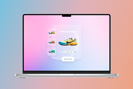 Tarjeta Animada con estilo Glasmorfismo